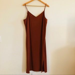 Terra-cotta slip dress
